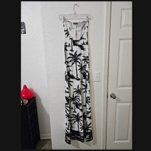 Tommy Bahama Black and White Tropical Maxi Dress